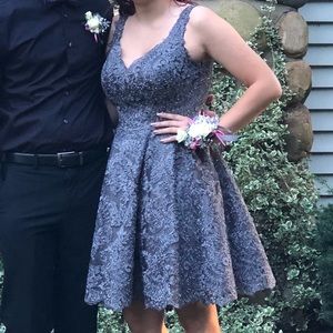Silver Homecoming Dress